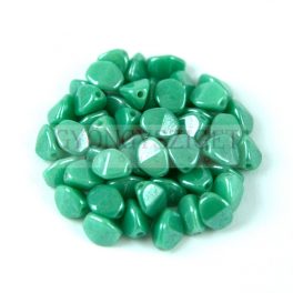 Cseh préselt Pinch gyöngy - Turquoise Green Luster - 3x5mm