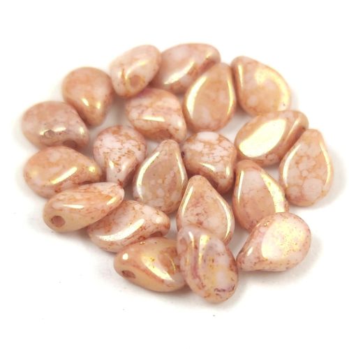 Pip - Czech Glass Bead - Alabaster Rose Bronze -5x7mm