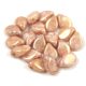 Pip cseh préselt üveggyöngy - Alabaster Rose Bronze -5x7mm
