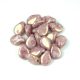 Pip - Czech Glass Bead alabaster purple terracotta -5x7mm