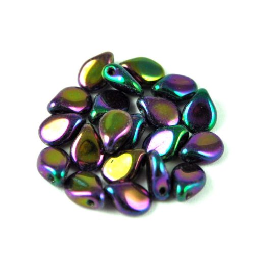 Pip - Czech Glass Bead - Metallic Purple Iris - 5x7mm