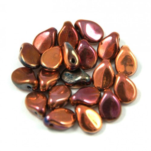 Pip - Czech Glass Bead-23980-27133- jet capri gold -5x7mm