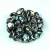 Pip - Czech Glass Bead - Jet Vitrail Peacock - 5x7mm
