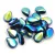 Pip - Czech Glass Bead - Jet Full AB - 5x7mm
