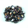 Pip cseh préselt üveggyöngy - Jet Capri AB Peacock -5x7mm Pip cseh préselt üveggyöngy - Jet Capri AB Peacock -5x7mm