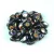 Pip cseh préselt üveggyöngy - Jet Capri AB Peacock -5x7mm
