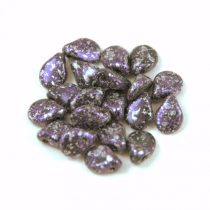 Pip - Czech Glass Bead - Tweedy Purple - 5x7mm