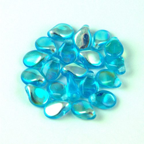 Pip - Czech Glass Bead - Transparent Aqua AB -5x7mm