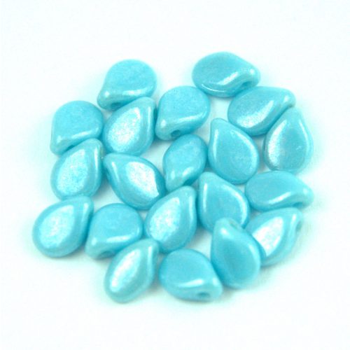 Pip - Czech Glass Bead - Turquoise Blue Luster - 5x7mm