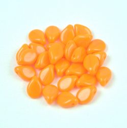 Pip cseh préselt üveggyöngy - Orange - 5x7mm