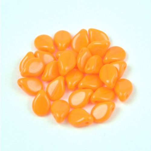 Pip - Czech Glass Bead - 93120- opaque orange -5x7mm