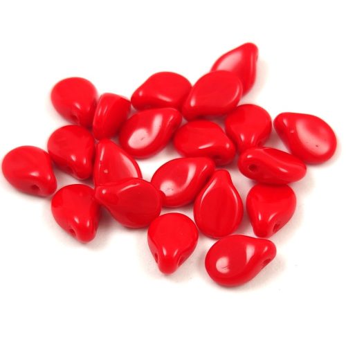 Pip - Czech Glass Bead - Opaque Red - 5x7mm