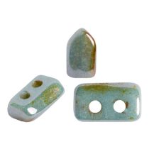   Piros® par Puca®gyöngy - Opaque Blue Green Ceramic Look - 2x5 mm