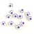 Polymer bead - Purple Paw - 6-8mm