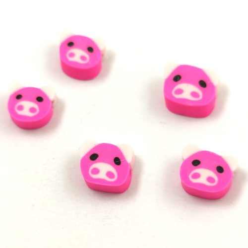 Polymer bead - Piggy - 9-12mm