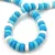 Polymer donut ring bead - Turquoise Blue Mix - 6.5 x 3 mm