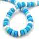 Polymer donut ring bead - Turquoise Blue Mix - 6.5 x 3 mm