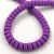 Polimer fánk gyöngy szálon - Purple - 6.5 x 3 mm