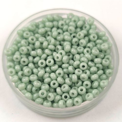 Preciosa seed bead- 03163 - Light Green Marble Dyed Chalkwhite -  10/0 - 100g - WHOLESALE