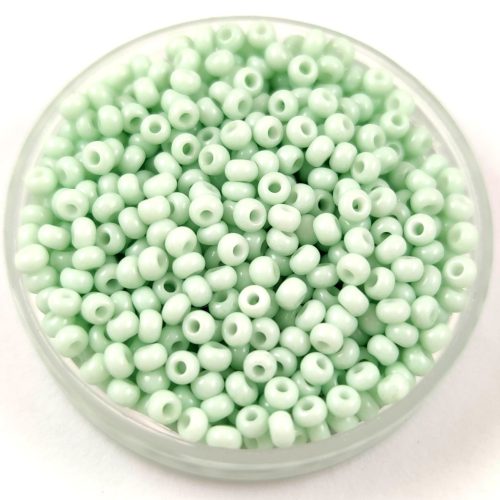 Preciosa kásagyöngy - 03263 - Solgel Chalk Green - méret: 10/0 - 100g - AKCIOS