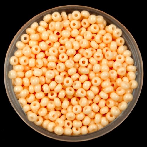 Preciosa Czech Glass Seed Bead - Light Orange Dyed Chalkwhite - 10/0
