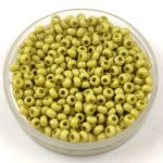 Preciosa kásagyöngy - 03651 - Yellow Green Dyed Chalkwhite - méret: 10/0 - 100g - AKCIOS