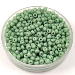 Preciosa kásagyöngy - 03663 - Green Marble Dyed Chalkwhite - méret: 10/0 - 100g - AKCIOS