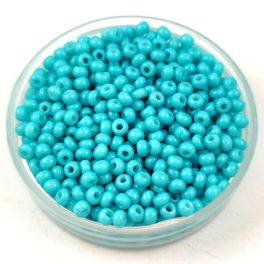   Preciosa kásagyöngy - 03665 - Turquoise Dyed Chalkwhite - méret: 10/0 - 100g - AKCIOS