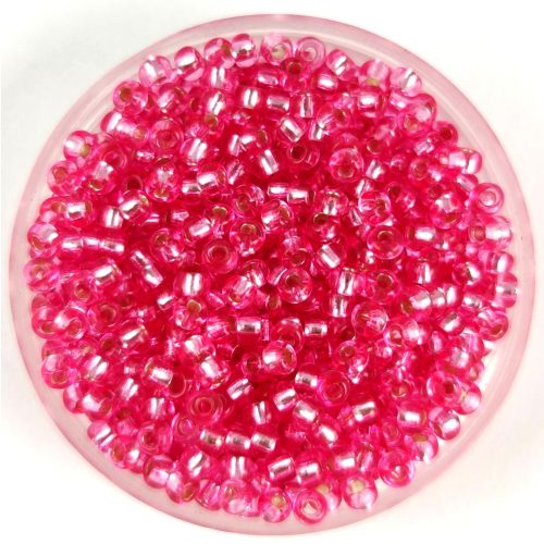 Preciosa Czech Glass Seed Bead - Silver Lined Fuchsia - 10/0