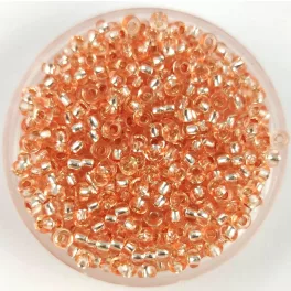 Preciosa Czech Glass Seed Bead - Silver Lined Peach - 10/0