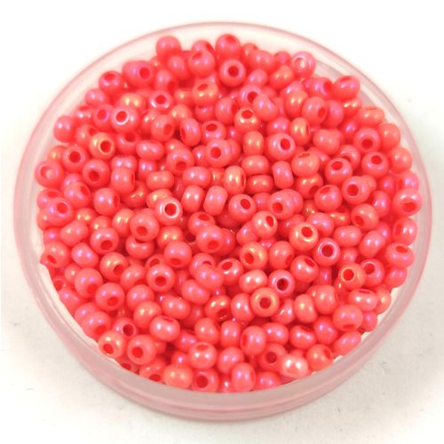 Preciosa seed bead- 09451 - Opaque Coral Iris -  10/0 - 100g - WHOLESALE