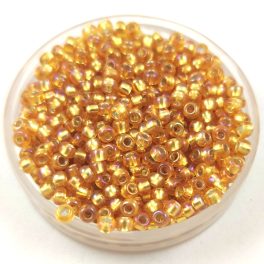 Preciosa cseh kásagyöngy - Silver Lined Jonquil AB - 10/0