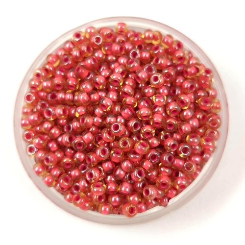 Preciosa Czech Glass Seed Bead - Red Lined Light Topas - 10/0