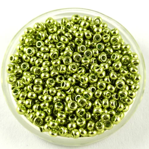 Preciosa kásagyöngy - 18154 - Metallic Chartreuse - méret: 10/0 - 100g - AKCIOS