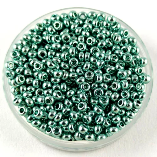 Preciosa kásagyöngy - 18165 - Metallic Green - méret: 10/0 - 100g - AKCIOS