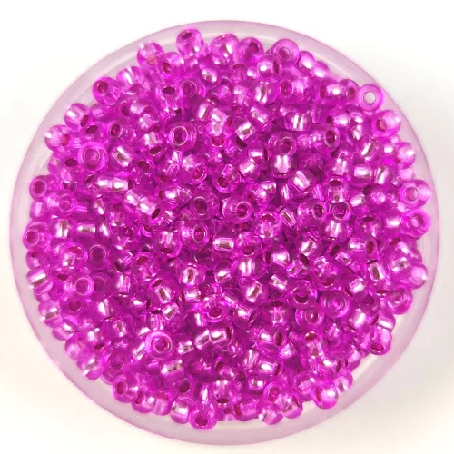 Preciosa cseh kásagyöngy - Silver Lined Mauve Pink - 10/0