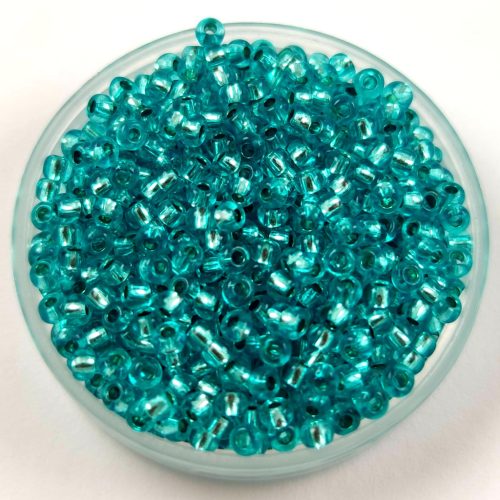 Preciosa seed bead- 18258 - Silver Lined Turquoise -  10/0 - 100g - WHOLESALE