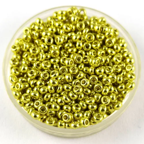 Preciosa kásagyöngy - 18386 - Metallic Yellow Gold - méret: 10/0 - 100g - AKCIOS