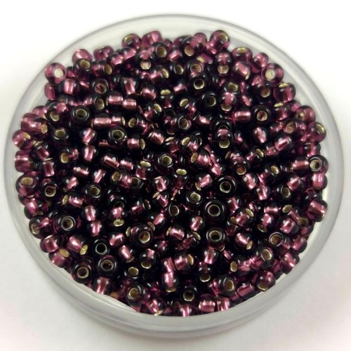 Preciosa cseh kásagyöngy - Silver Lined Amethyst - 10/0