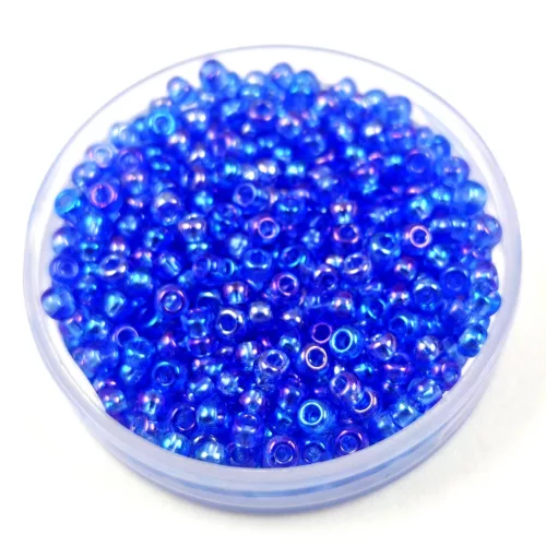 Preciosa Czech Glass Seed Bead - Transparent Sapphire Iris - 10/0