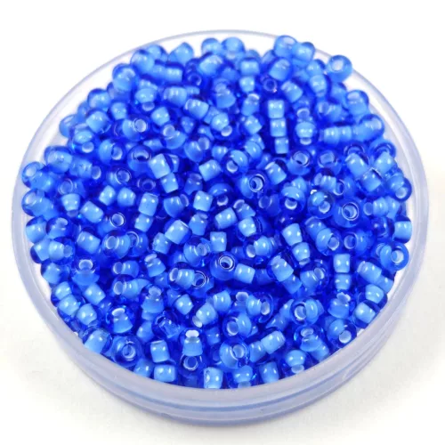 Preciosa Czech Glass Seed Bead - White Lined Transparent Sapphire - 10/0