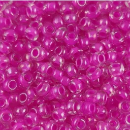 Preciosa cseh kásagyöngy - Pink Lined Crystal - 10/0
