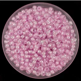   Preciosa cseh kásagyöngy - Powder Pink Lined Crystal - 10/0
