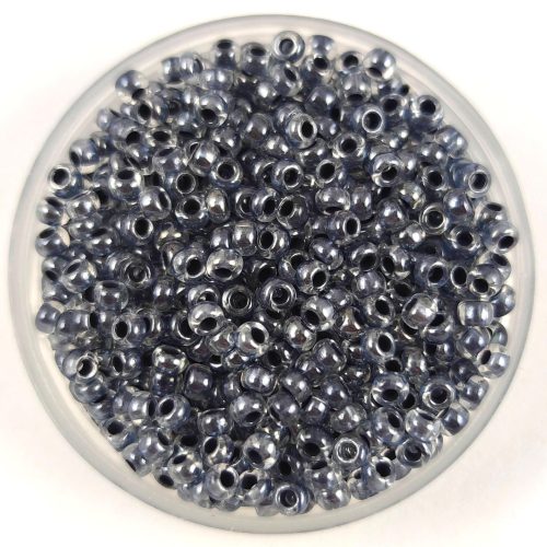 Preciosa Czech Glass Seed Bead - Gray Lined Crystal - 10/0