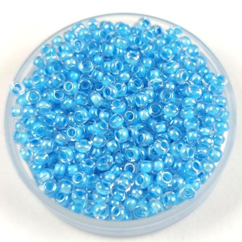 Preciosa kásagyöngy - 38163 - Aqua Lined Crystal - méret: 10/0 - 100g - AKCIOS