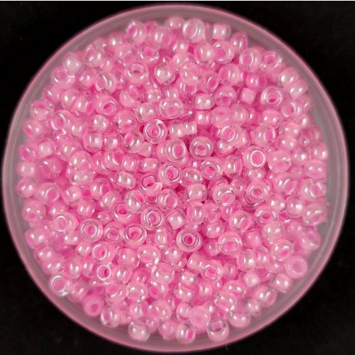 Preciosa Czech Glass Seed Bead - Cotton Candy Lined Crystal - 10/0