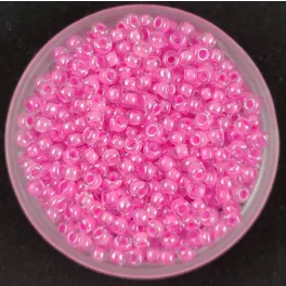 Preciosa cseh kásagyöngy - Pink Lined Crystal - 10/0