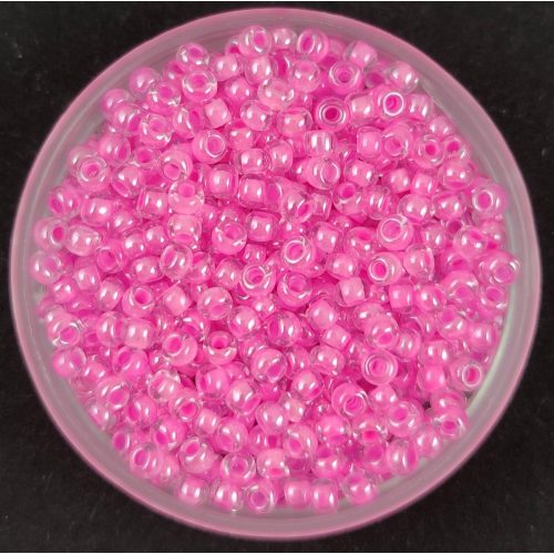 Preciosa Czech Glass Seed Bead - Pink Lined Crystal - 10/0