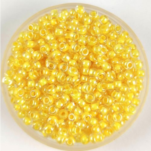 Preciosa Czech Glass Seed Bead - Yellow Lined Crystal - 10/0