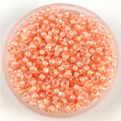 Preciosa seed bead- 38187 - Light Salmon Lined Crystal -  10/0 - 100g - WHOLESALE